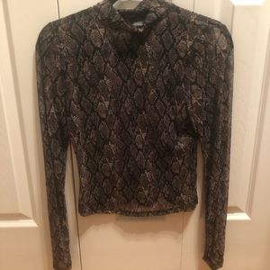 Sheer snake skin top